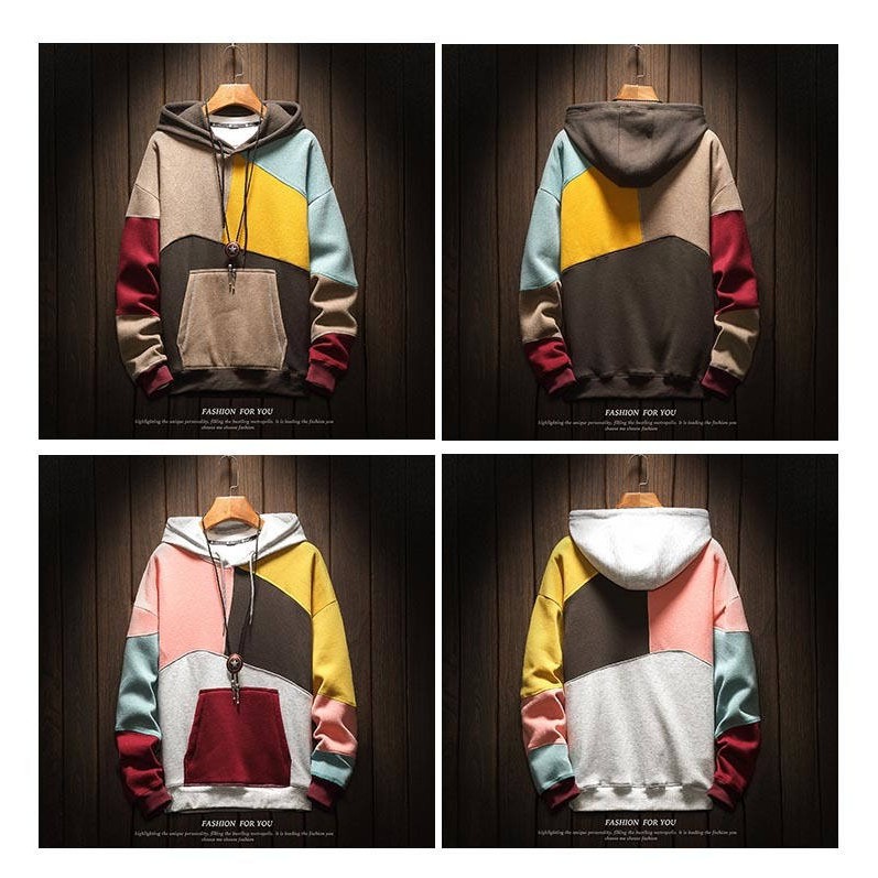 Áo khoác hoodie nam phối nhiều màu ngẫu nhiên