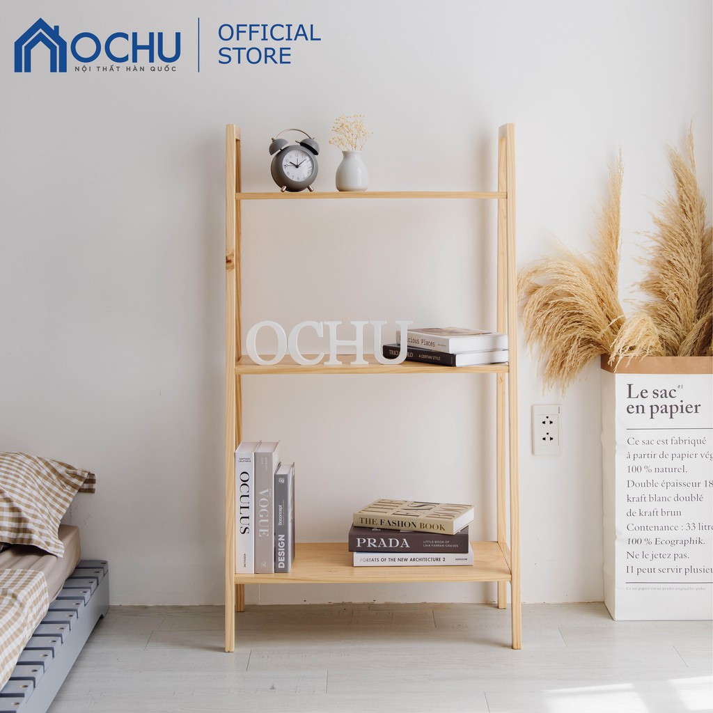 Kệ Sách 3 Tầng Khung Gỗ OCHU - A Book 3F - Natural | BigBuy360 - bigbuy360.vn