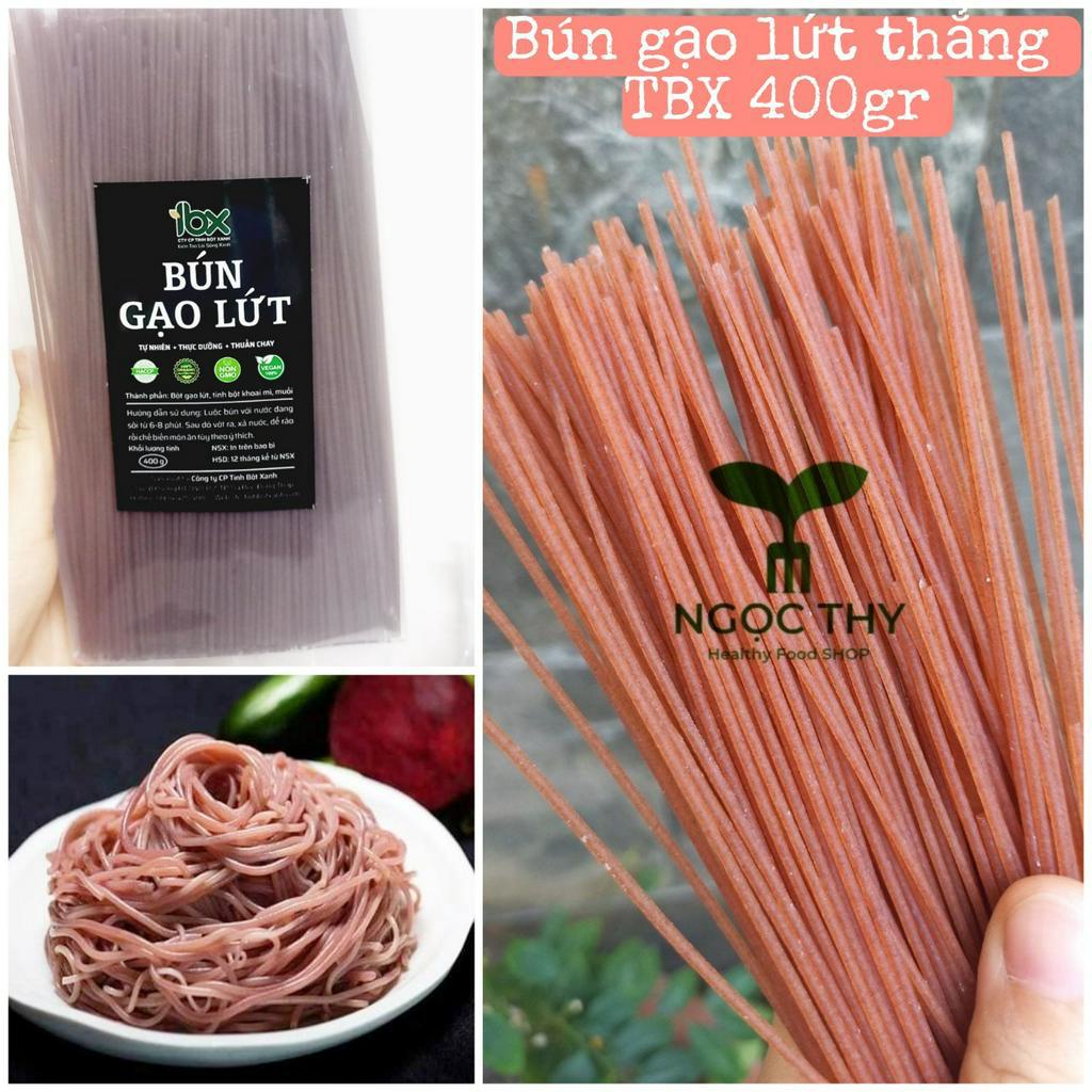 Bún phở nui bánh canh ống làm từ gạo lứt Tinh Bột Xanh gói 400gr ăn eatclean healthy