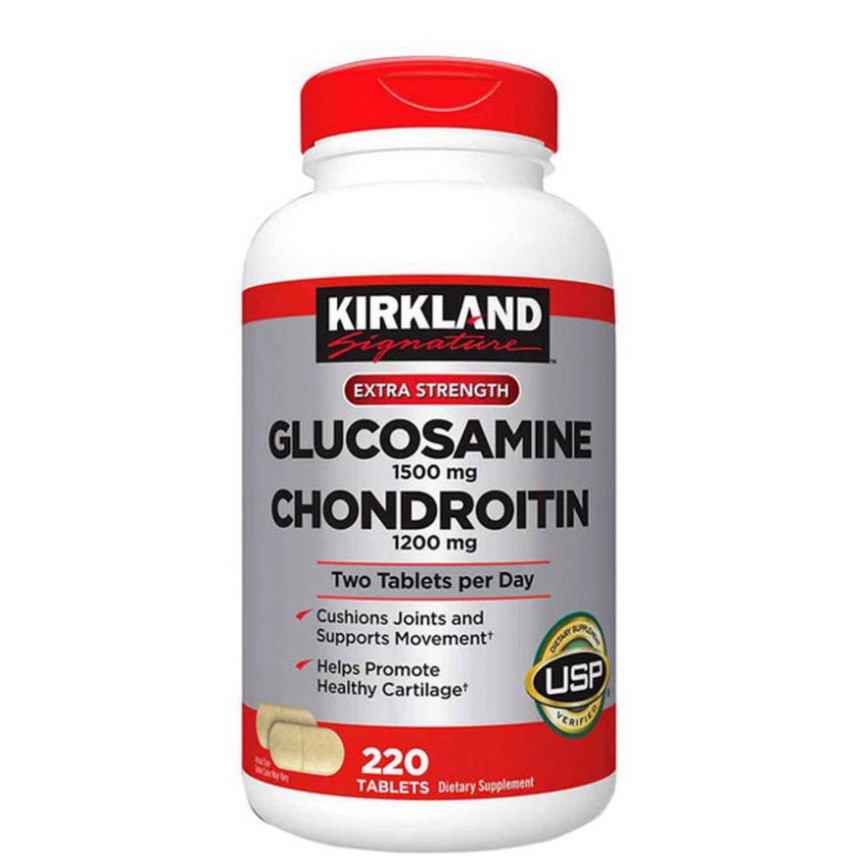 XẢ KHO THANH LÝ [ Chính Hãng ] Viên Uống Bổ Sụn Khớp Của Mỹ Kirkland Glucosamine 1500mg Chondroitin 1200mg 220 Viên XẢ K