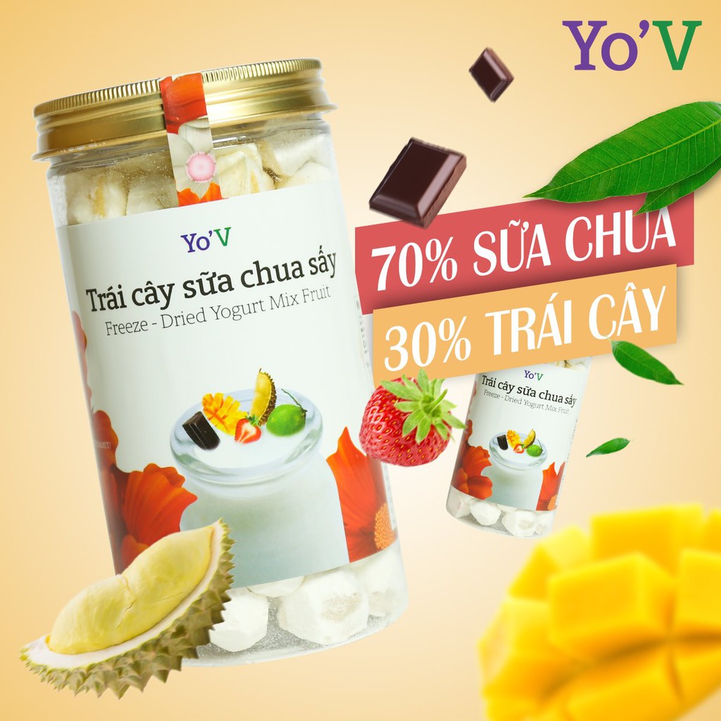 Sữa Chua Sấy Yo'V Vinamit Trái Cây Thập Cẩm 90g