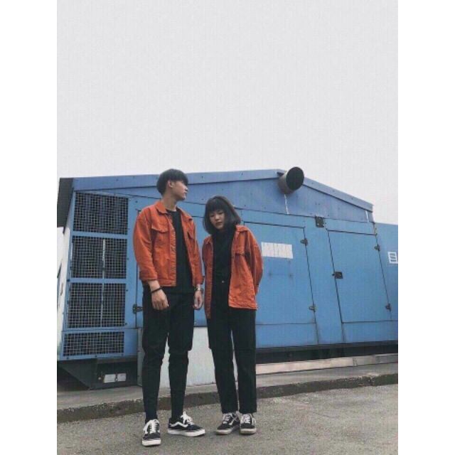 ÁO KHOÁC KAKI MÀU CAM FOME RỘNG NAM VÀ NỮ MẶC RẤT CHẤT. NF7