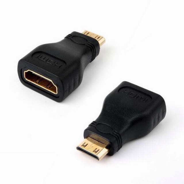 Đầu Chuyển Đổi Mini Hdmi Dương Sang Hdmi Âm Dùng Cho Máy Chiếu Máy Tính Laptop Camera Tivi LCD Full HD