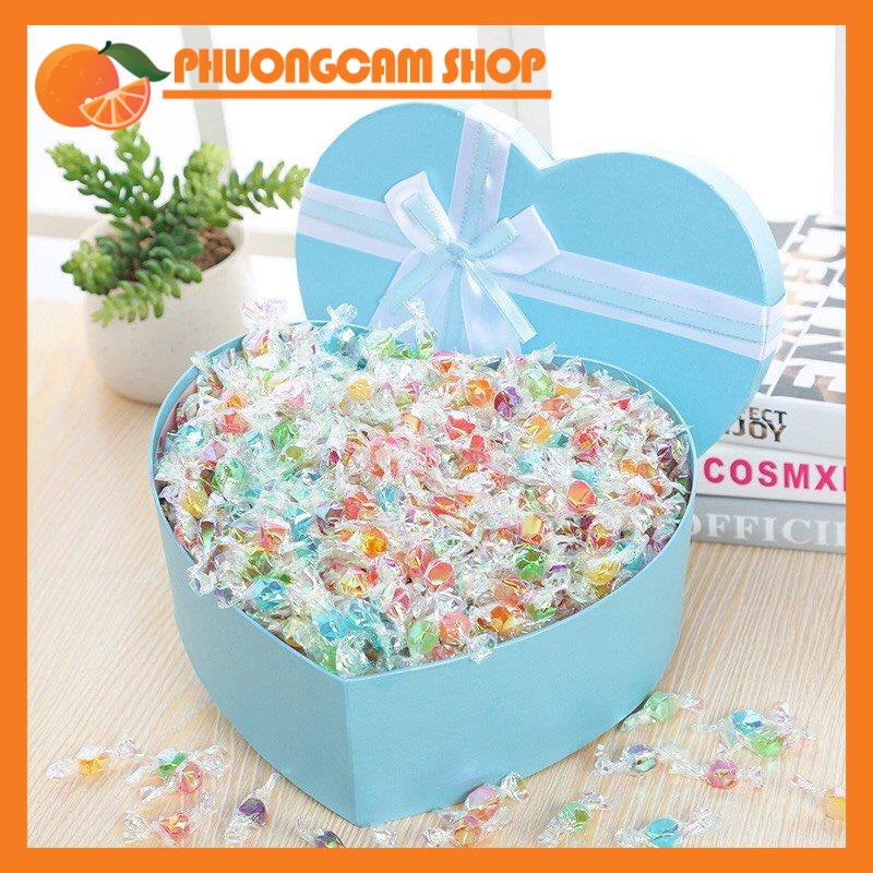Combo 700g kẹo cứng hương tình yêu, vị trái cây bốn mùa, ngộ nghĩnh đáng yêu, siêu cute