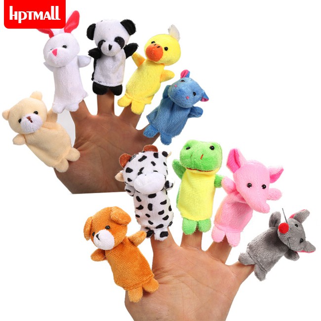 [NTO] 10PCS/Set Children Finger Doll Baby Storytelling Partner Plush Toy with Random Style