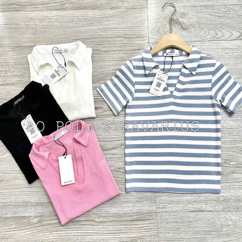 [FREESHIP - ẢNH CHÍNH CHỦ] Áo thun gân cổ bẻ STRADl 145