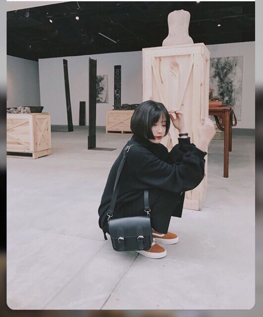 Túi Xách Nữ💖 𝑭𝑹𝑬𝑬𝑺𝑯𝑰𝑷 💖 Túi Đeo Chéo Hàn Quốc Dáng Hộp 2 Đai Vintage