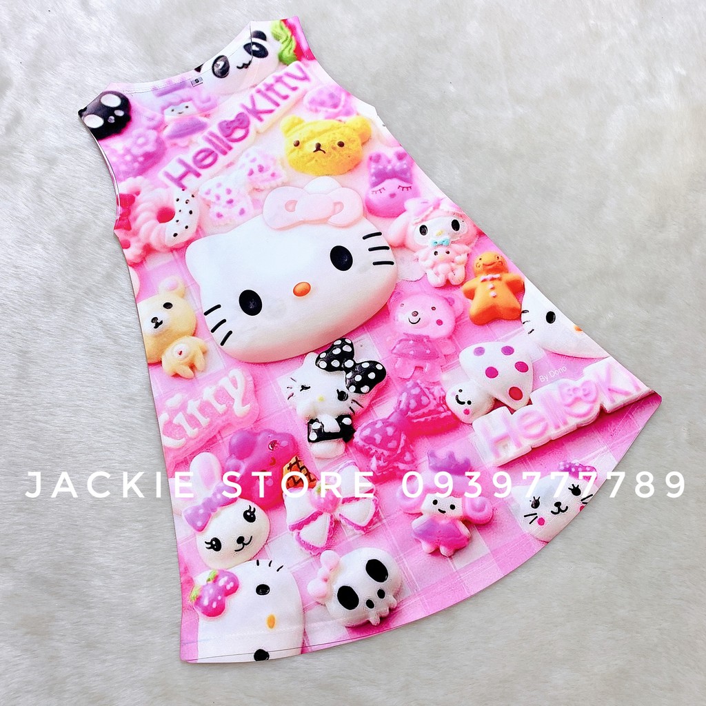 Đầm hello kitty 3d thái lan sát tay