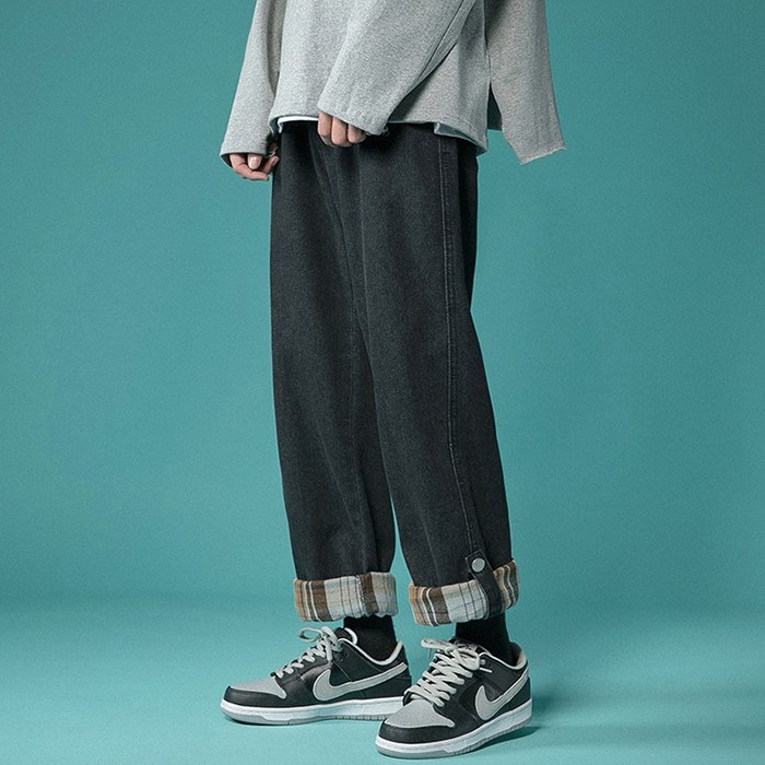 Quần Baggy Jean Nam Nữ Chất Bò Cao Cấp Ống Rộng Suông Họa tiết Cực Chất QJ02 | BigBuy360 - bigbuy360.vn