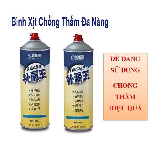 Chai Xịt Chống Thấm Nước, Chống Dột Cho Mái Nhà, Tường, Ống Nước, Sàn Nhà Cao Cấp 450ml giá rẻ