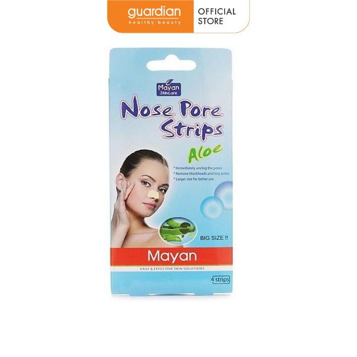 Lột Mụn Cám Mayan Lô Hội 4 Miếng Nose Pore Strips Aloe 4 Strips | BigBuy360 - bigbuy360.vn