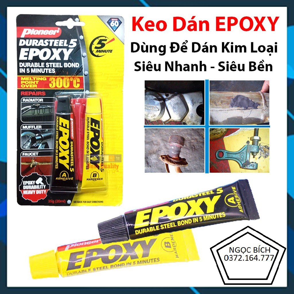 [RẺ VÔ ĐỊCH] Keo dán 2 thành phần Epoxy khô nhanh mọi bề mặt