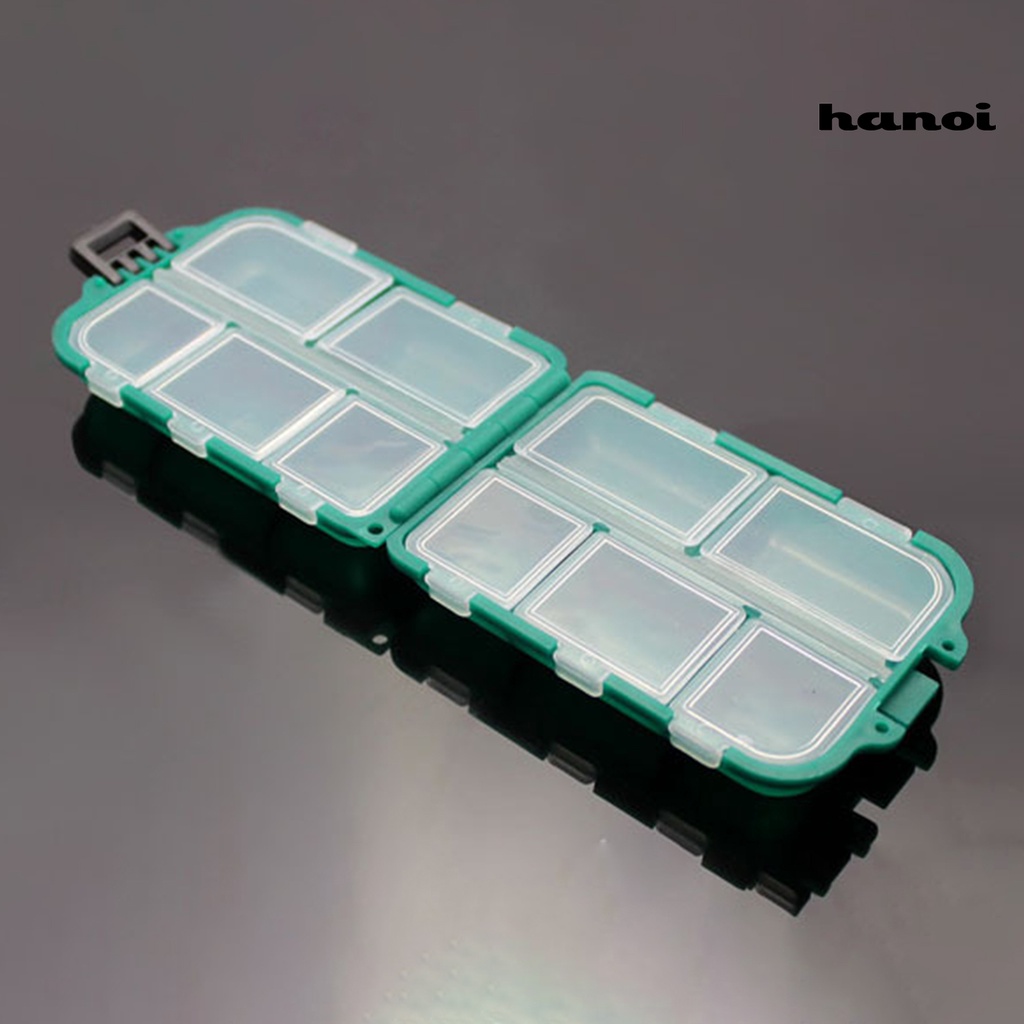 Hộp đựng móc câu cá mini 10 ngăn tiện dụng