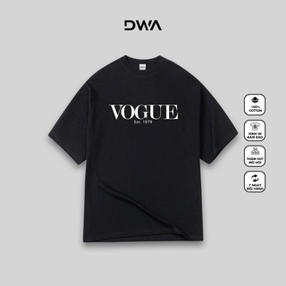 Áo thun tay lỡ Vogue Basic Logo DWA Studio, áo t-shirt cotton nam nữ thời trang unisex