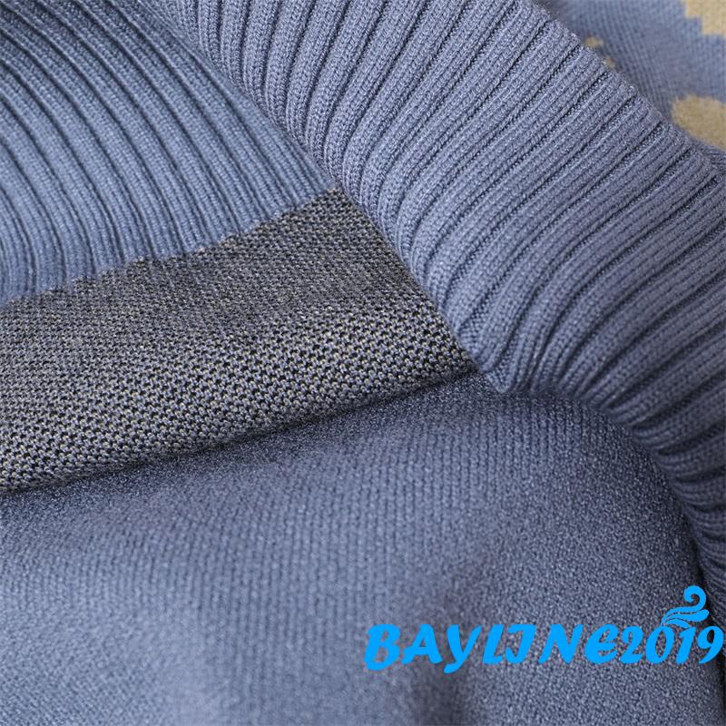 Áo sweater dệt kim tay dài cổ tròn dáng rộng in hình bướm thời trang thu đông size S/M/L