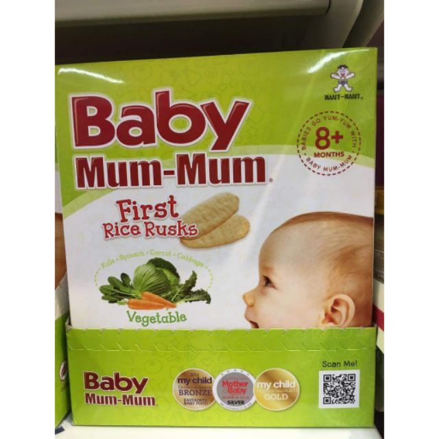 BÁNH GẠO ĂN DẶM CHO BÉ BABY Mum Mum - Hàng Úc xách tay