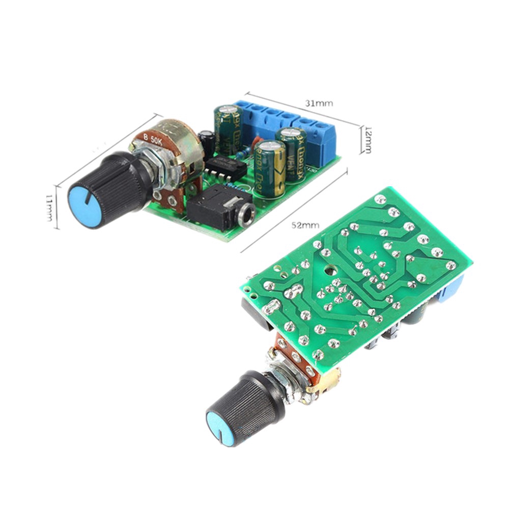 Bảng mạch khuếch đại âm thanh PCBFUN AUX kép DC 1.8-12V TDA2822M 2.0 chuyên dụng
