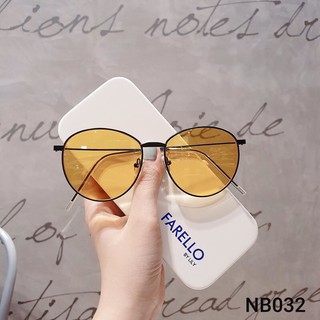 Kính mát thời trang cao cấp màu vàng NB032