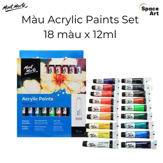 Màu Acrylic Paints Set 12ml Mont Marte Nhiều Hiệu Ứng