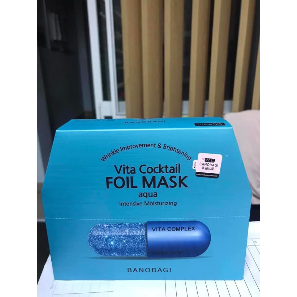 Mặt Nạ Lá Nguyên Khối Dưỡng Trắng Chuyên Sâu BANOBAGI BNBG Vita Cocktail Foil Mask