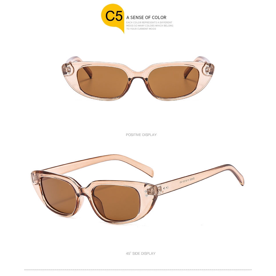 Kính Mát Mắt Mèo Nhiều Màu Trong Suốt Thời Trang Cho Nữ