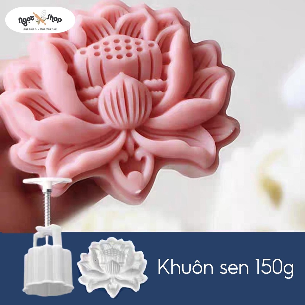 Khuôn trung thu lò xo các mẫu hoa trang trí 1 mặt khuôn 75g và 150g