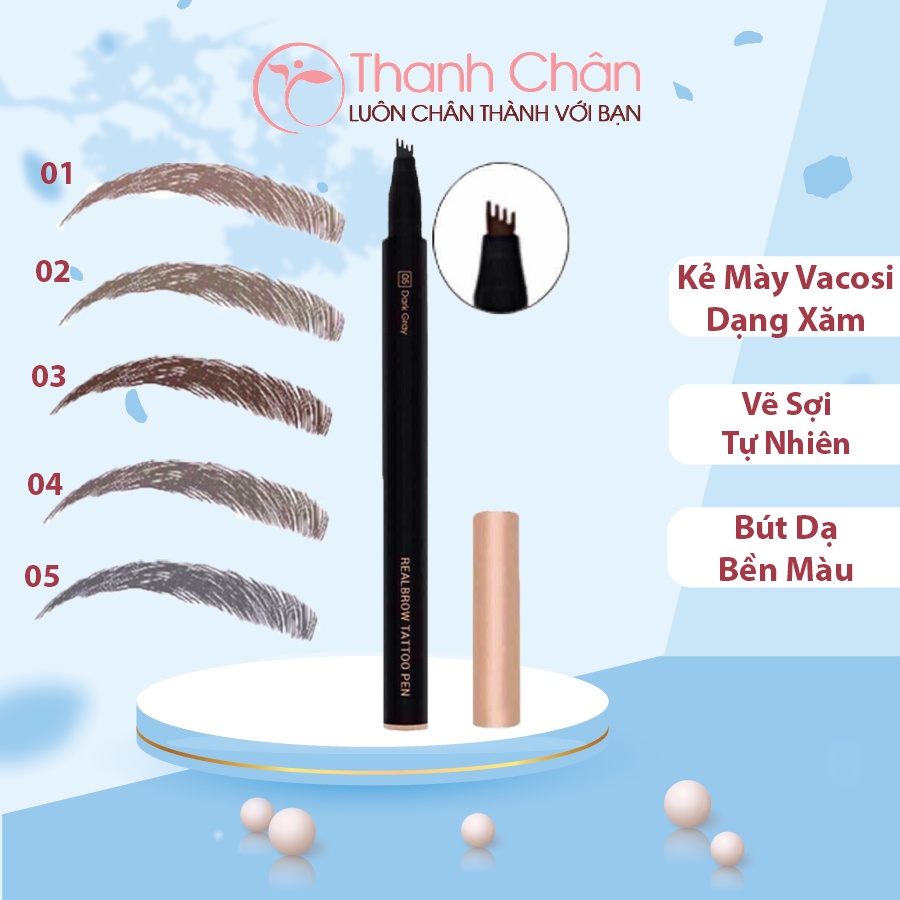 Kẻ Mày Dạng Xăm Vacosi Realbrow Tattoo Pen 3.5g