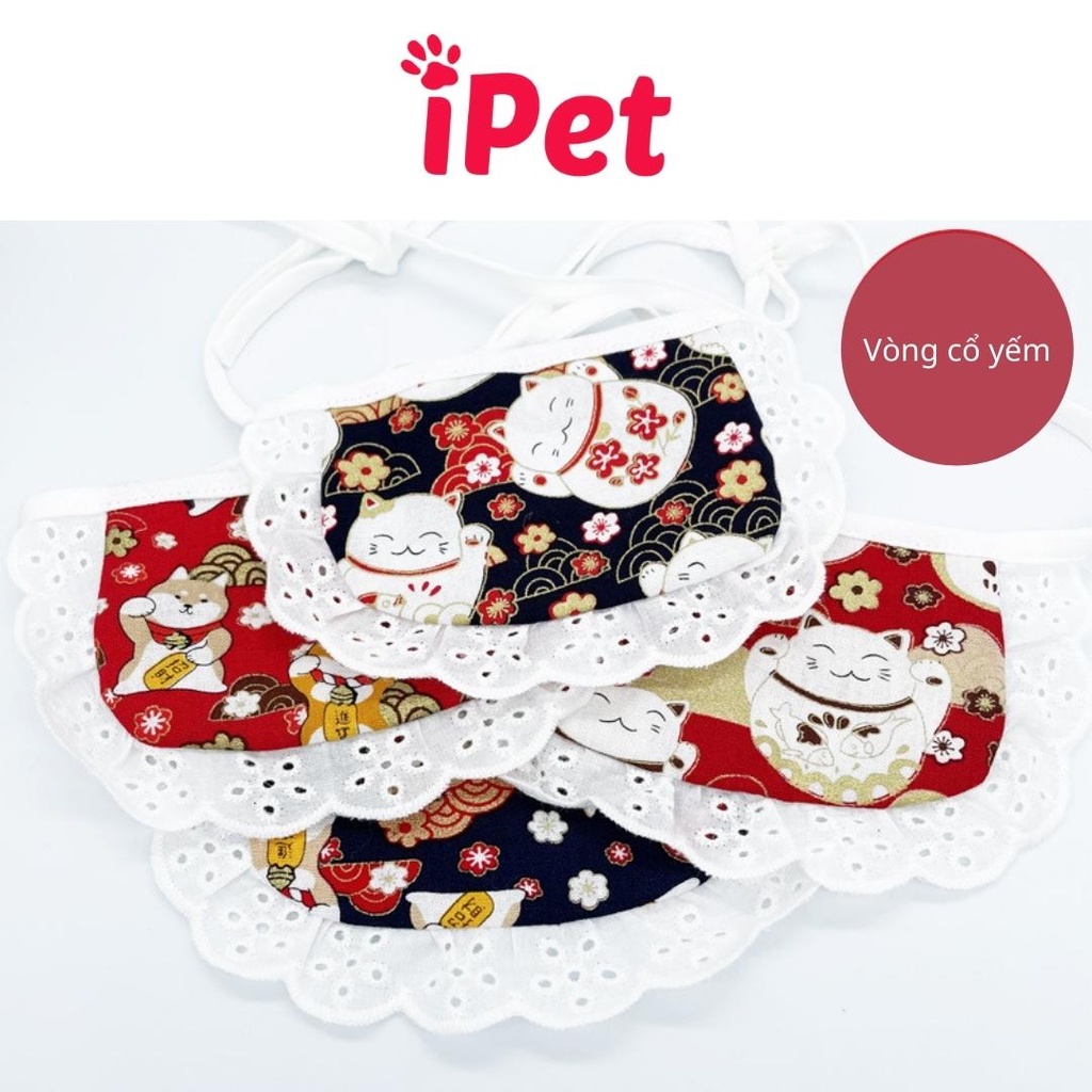 Vòng cổ chó mèo, Yếm quàng cổ hình tam giác dễ thương cho thú cưng - iPet Shop