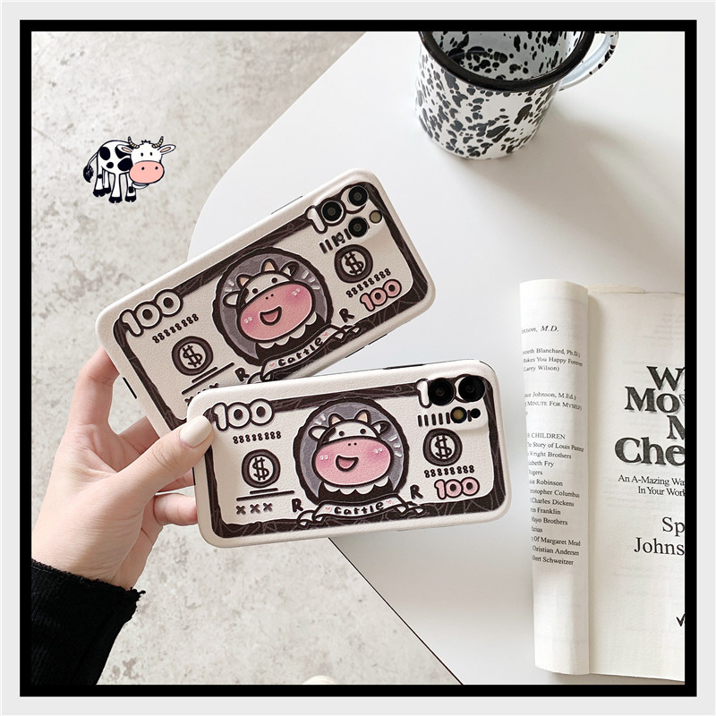 Ốp điện thoại hình bò sữa dễ thương cho iPhone 7/8/SE2 4.7 7/8 Plus 5.5 X/XS XR XS MAX 11 11Pro 11Promax 12mini | BigBuy360 - bigbuy360.vn