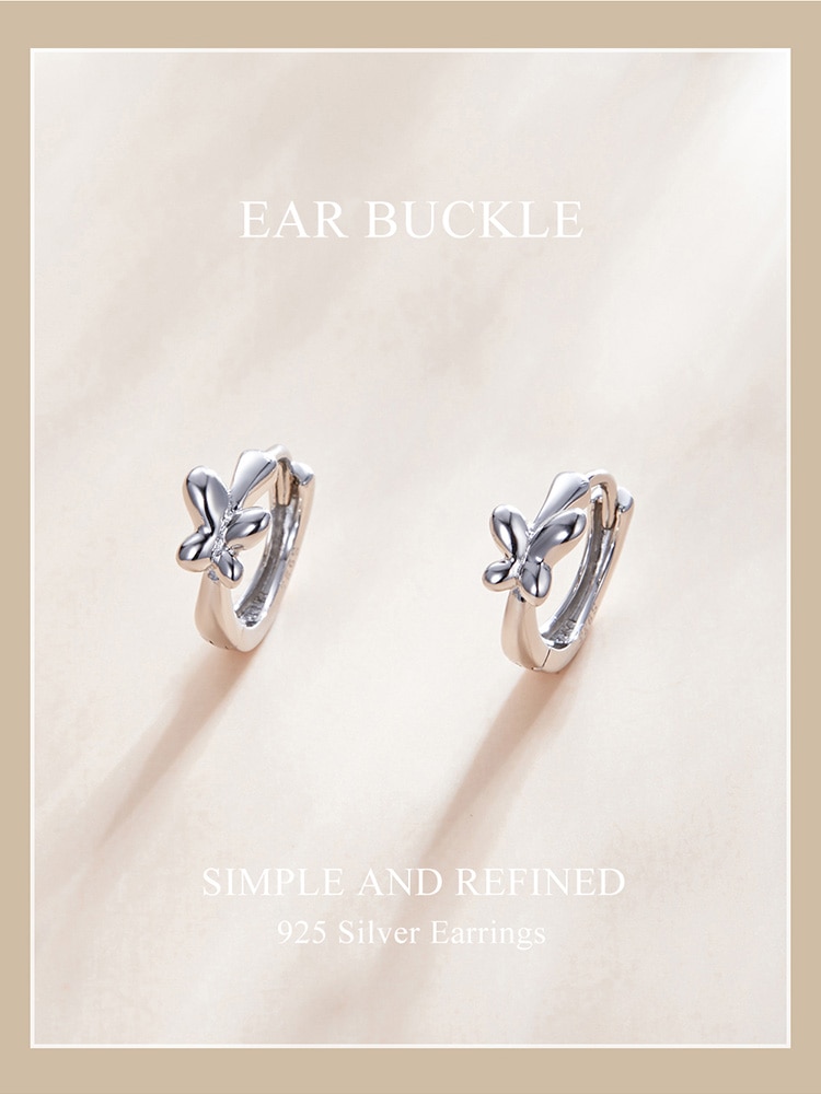 Khuyên tai bạc 925 Bamoer sce1038 khảm đá zircon sang trọng cho nữ