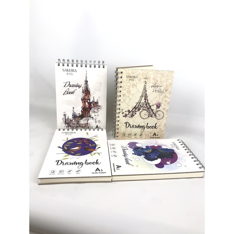 Sổ Vẽ Sketch book SAKURA 50 sheeets (A6, B6, A5)