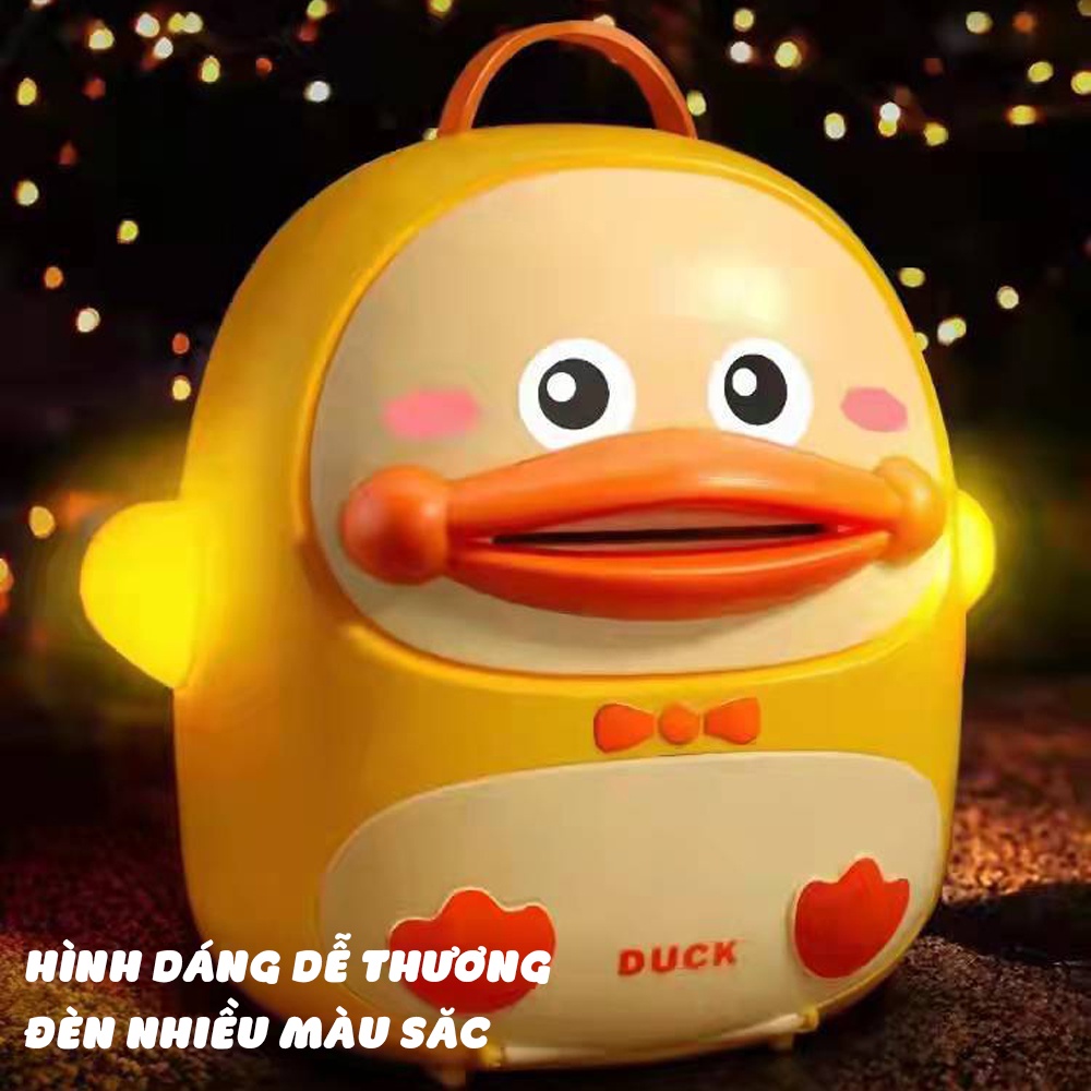Ông Heo Tiết Kiệm, Lợn Tiết Kiệm Hình Chú Vịt Dễ Thương Có Khóa Vân Tay Dễ Dàng Mang Theo Cho Bé