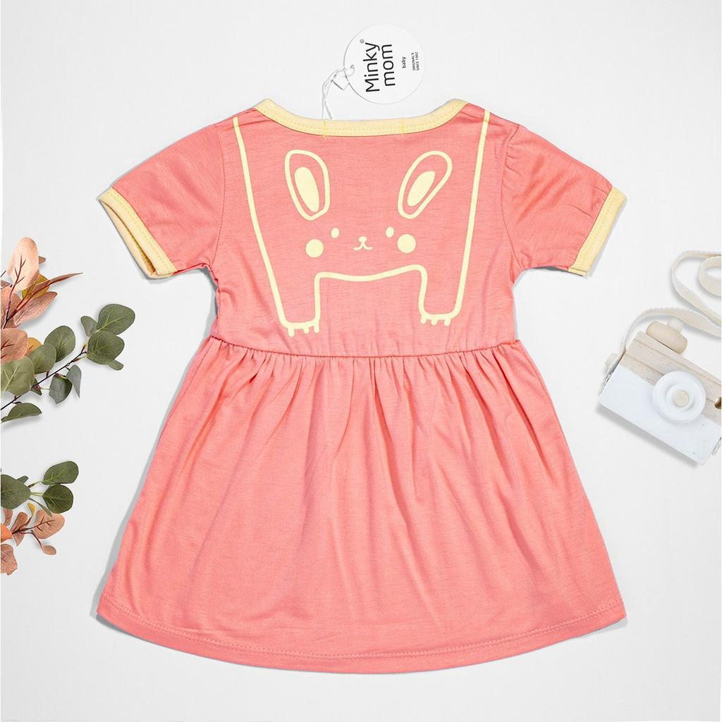 [Bé 7-17kg] Váy/ đầm in thỏ thun lạnh mềm mịn mát cho bé gái từ 7-17kg