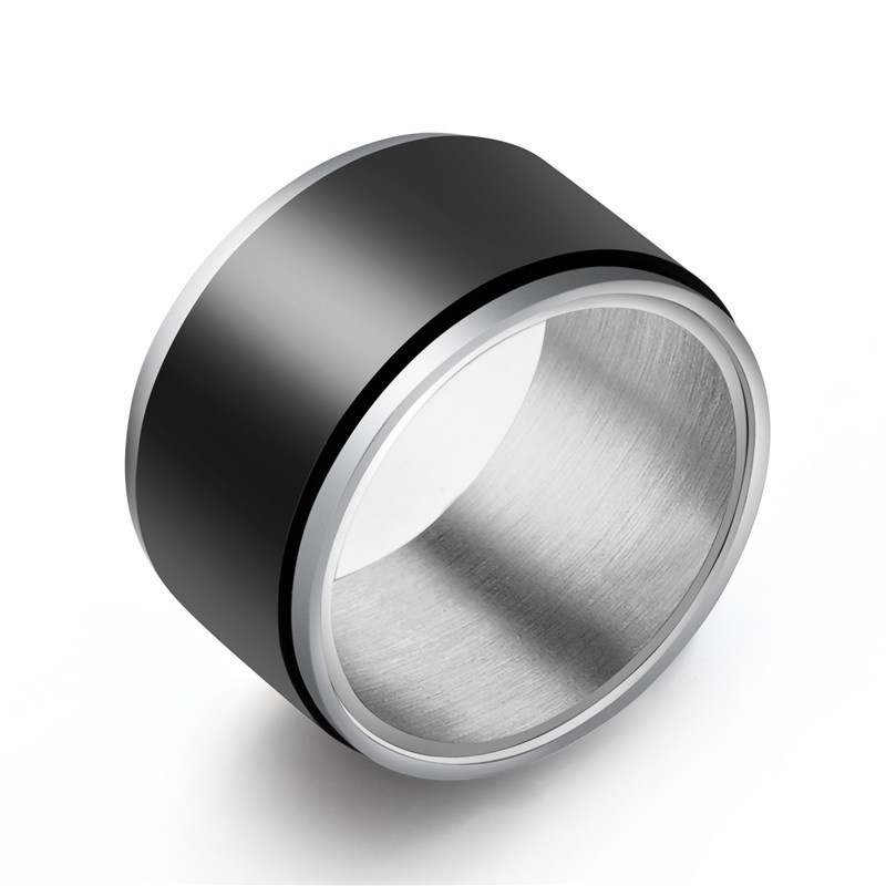 Nhẫn Xoay Bằng Thép Không Gỉ 12mm Giải Tỏa Căng Thẳng Dành Cho Nam Nữ 2021
