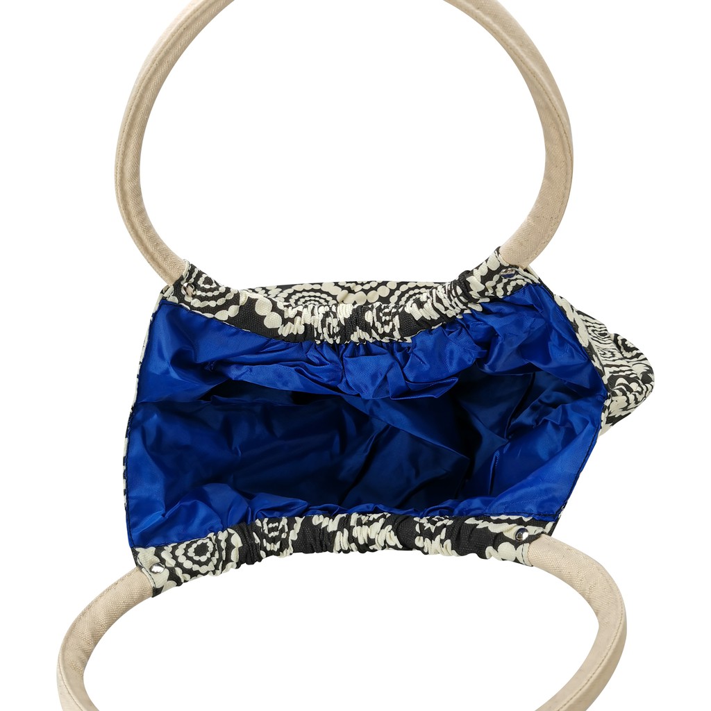 Túi xách tay FUNTRAVEL bằng vải canvas in họa tiết trẻ trung thanh lịch dành cho nữ