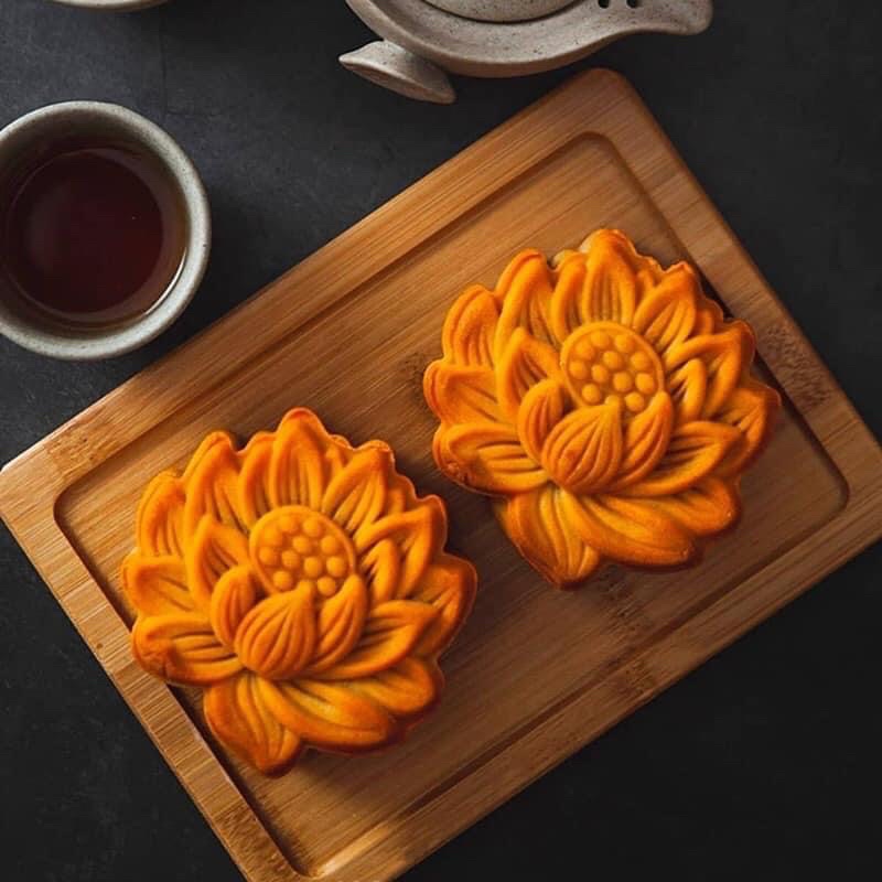 Khuôn lò xo 3D mẫu SEN đóng bánh trung thu 150-180gam