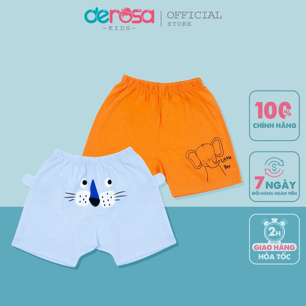 Quần short đùi cotton cho bé sơ sinh DEROSA KIDS | 3 - 24 tháng | B063-B065