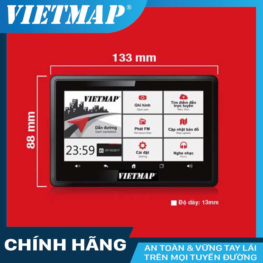 Camera hành trình dẫn đường Vietmap W810 + thẻ nhớ 32GB Class 10 - hàng chính hãng