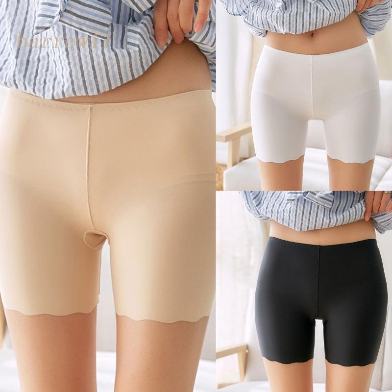 Quần Lót Lụa Lạnh Không Đường May Mềm Mại Chống Trượt An Toàn Cho Nữ