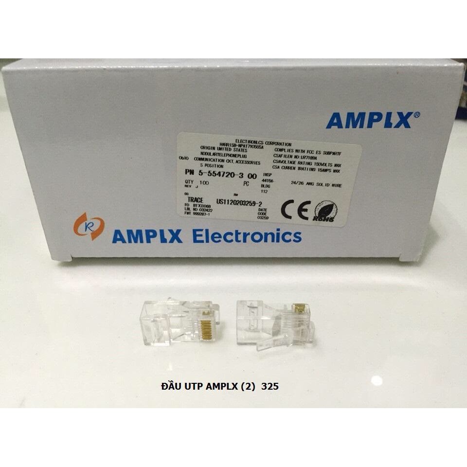 ĐẦU BẤM MẠNG AMPLX LOAI 1 474 , LOAI 2 3259 ĐẦU BẤM RJ45