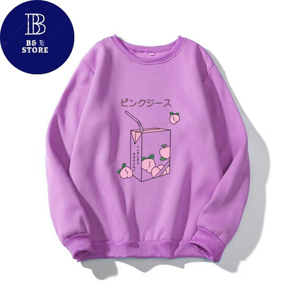 ÁO SWEATER NỈ UNISEX IN HỘP SỮA CHỮ NHẬT ÁO SWEATER FORM RỘNG NAM NỮ NHIỀU MÀU