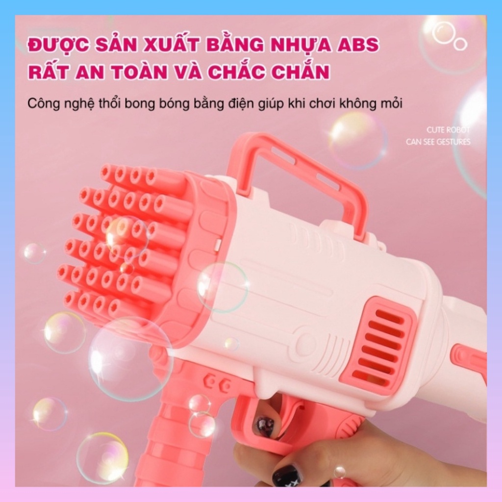 Súng Bắn Bong Bóng - Súng Bắn Bóng Xà Phòng Loại Lớn 32 Nòng Siêu Ngầu Cực Cool
