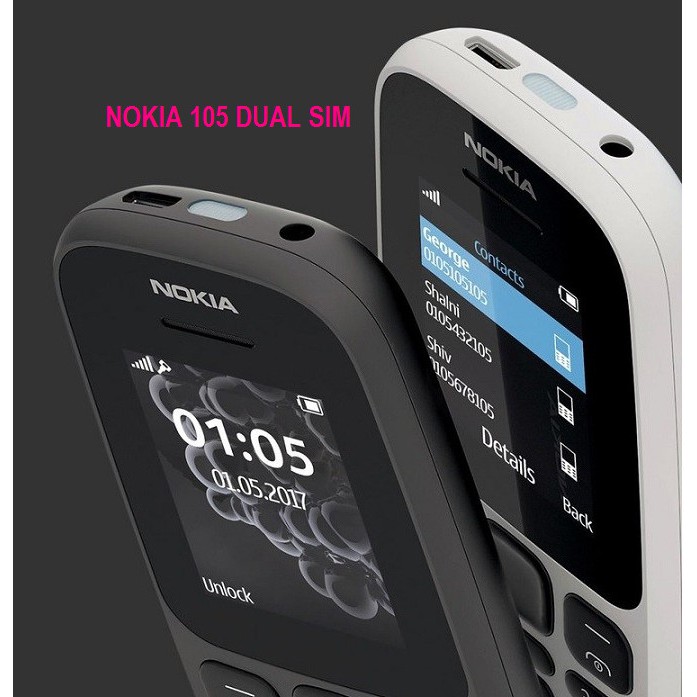 ĐIỆN THOẠI NOKIA 105 DUAL SIM 2019 2 SIM - CHÍNH HÃNG BẢO HÀNH 12 THÁNG