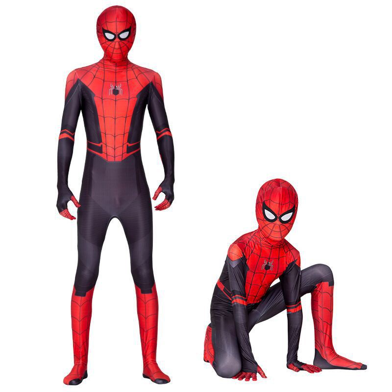 Bộ Đồ Hóa Trang Người Nhện Màu Đỏ Đen Cho Bé Dịp Halloween