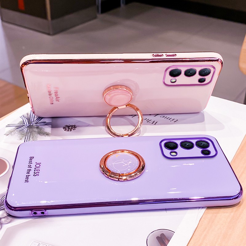 Ốp điện thoại mềm có nhẫn đeo từ tính cho OPPO Reno 5 Pro 5G Reno5 Pro+ Reno5 4G