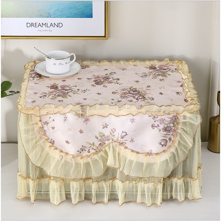 Vỏ bọc lò vi sóng XIAODUOJIAJU viền ren chống bụi thiết kế tiện dụng cho nhà bếp life-365