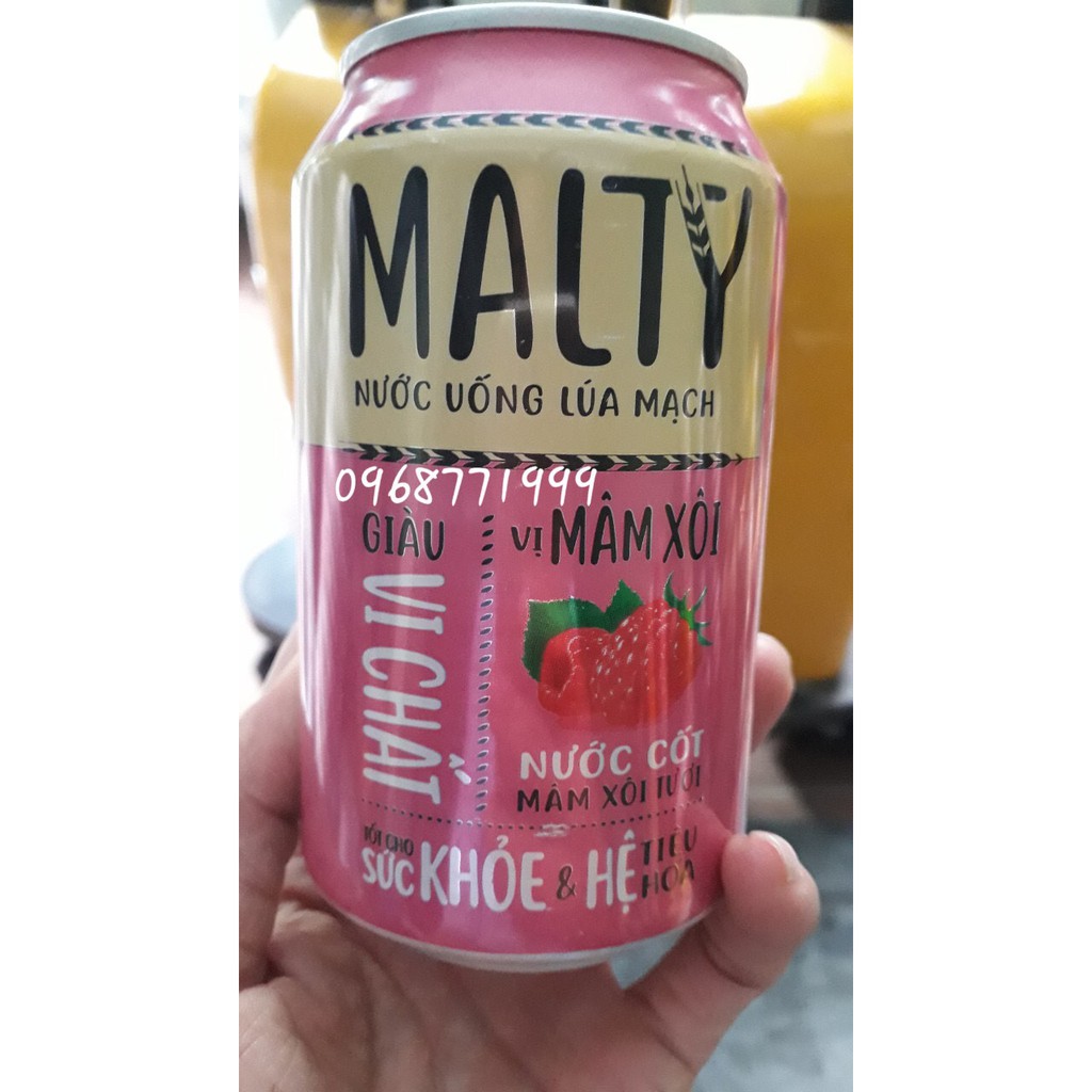 Nước uống lúa mạch Malty Mâm Xôi