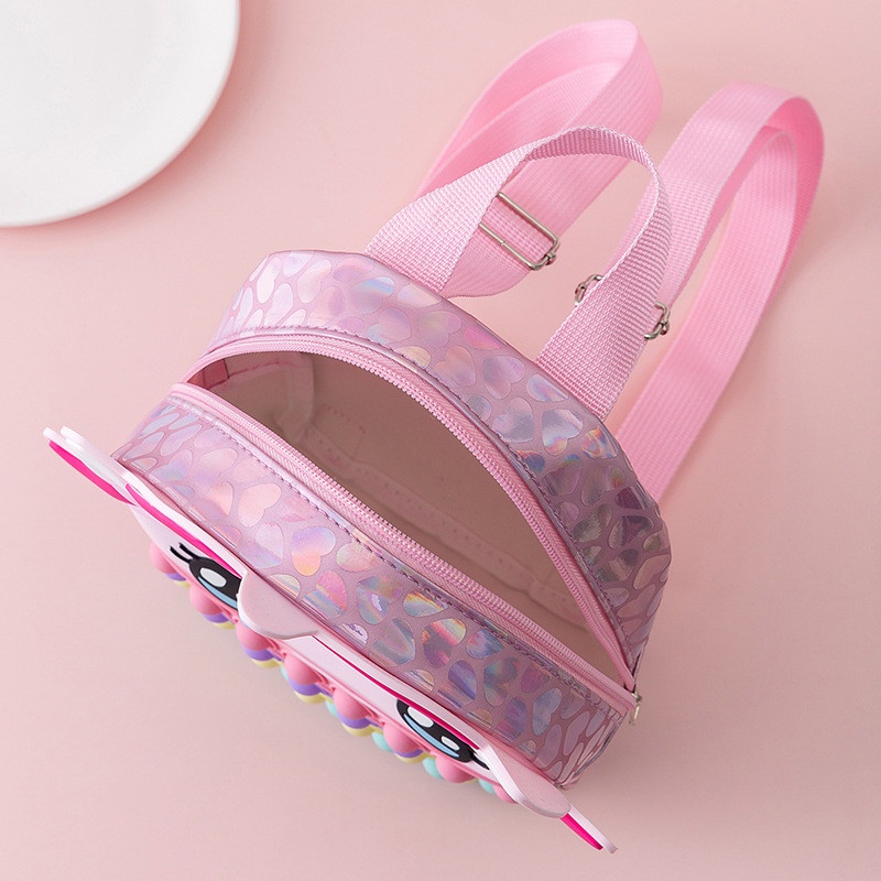 Balo pop it size 26*17cm họa tiết đáng yêu, Balo đi chơi cho bé kiểu nhấn bong bóng _ Tingting