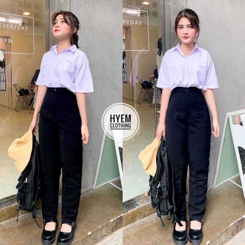 [Mã FAMARAL1 giảm 10K đơn 50K] Áo Sơ Mi Trắng Form Rộng Tay Lỡ Có Túi Đi Học, Đi Làm | BigBuy360 - bigbuy360.vn