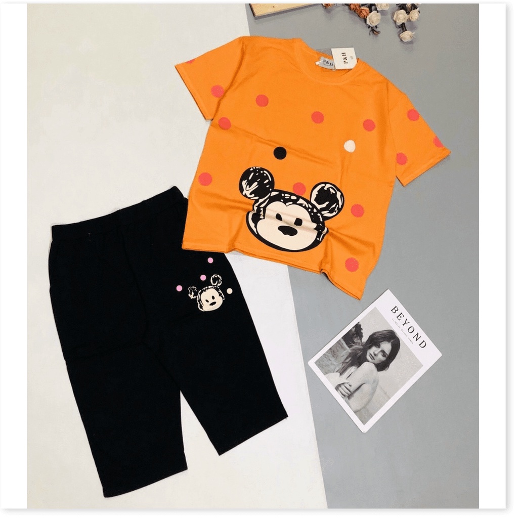 ĐỒ BỘ MẶC NHÀ NỮ QUẦN LỬNG ÁO THUN HỢP THỜI TRANG KME FASHION